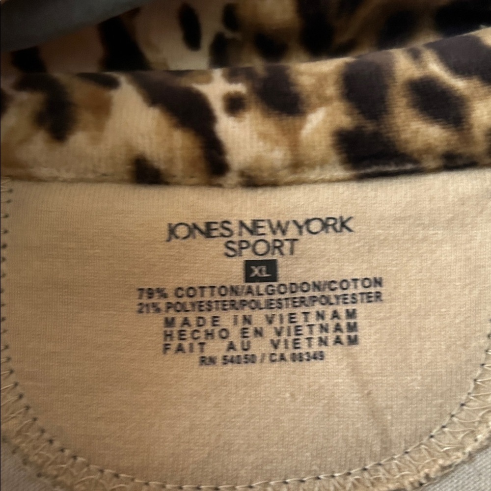 Jones of New York Leopard Print Women's Jacket XL - Picture 2 of 9